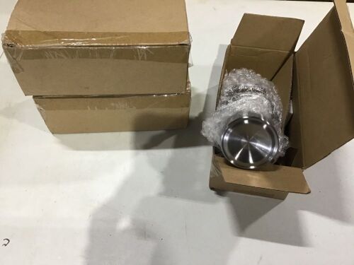 Probrico Tulip Style Passage Door Knobs, Non-Locking Handles in Brushed Nickel, Set of 3 - Lot 1058