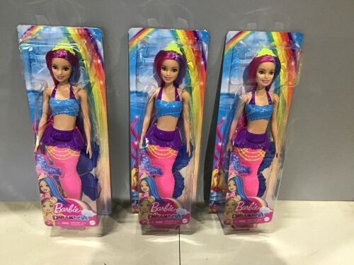 Case of (3) Barbie Dreamtopia Mermaid Dolls - Lot 922