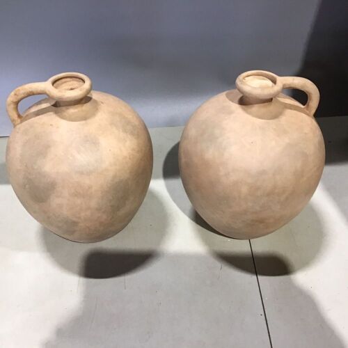 Lot of (2) Studio McGee Weathered Jug Vases  - Lot 1046