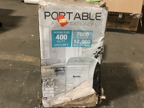 Ukoke USPC01W Smart WiFi Portable Air Conditioner, Works with Alexa & Mobile App Control, 12000BTU, 4 in 1 AC Unit with Cool, Heat, Dehumidifier & Fan, up to 400 Sq. ft, USED AND Missing Extras - Lot 22