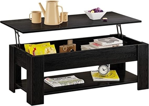 Unbranded RH1911-01 Lift Top Coffee Table, Black - Lot 311