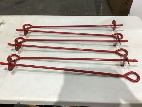 MTB Supply 30 x 3 in. Red Earth Anchor, Pack of 6 - Lot 1160