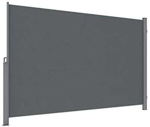 79 inches Outdoor Patio Retractable Folding Side Screen Awning Waterproof Post Mounted  - Lot 995