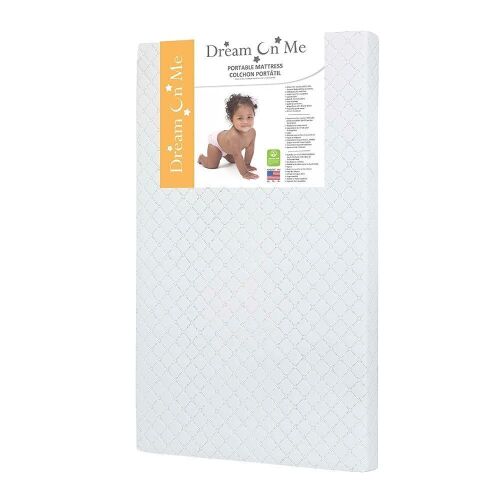 Dream On Me Holly 3” Fiber Mini Dual-Sided Crib Mattress, Vinyl Cover  - Lot 959