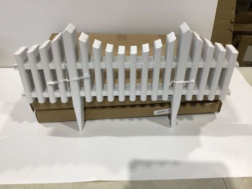 Lot of (4) Boxes of White Garden Fence Pieces - Lot 979