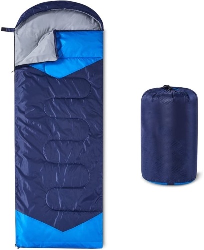 oaskys Camping Sleeping Bag - 3 Season Warm & Cool Weather - Lot 1017