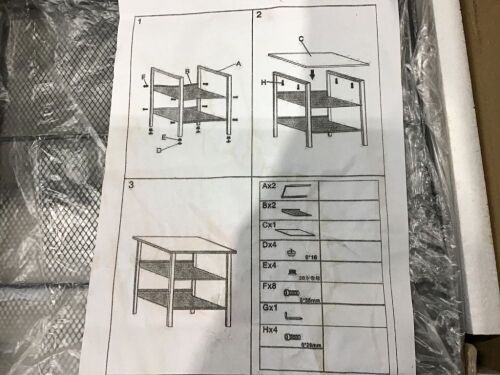 Small Table with Wire Shelves  - Lot 820