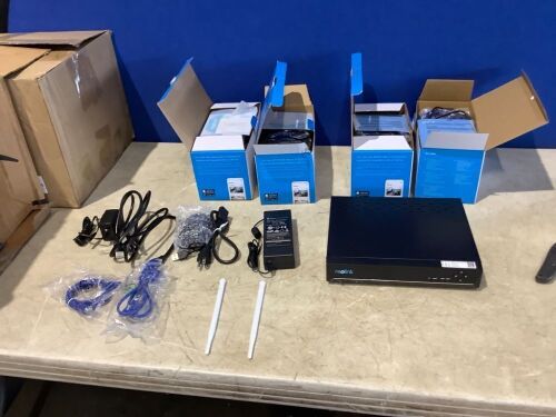 Reolink Security System with 4 RLC-410W 4MP Dual Band Wifi Cameras  - Lot 350