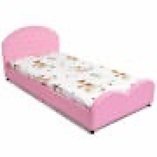  Kids Children PU Upholstered Platform Wooden Princess Bed - Lot 172