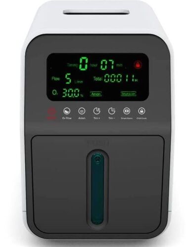 Health Expert Continuous Flow Oxygen Concentrator Machine 7 Liter with Complete Accessories for Home, Outdoor Use  - Lot 10