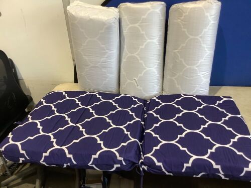 Lot of (4) Outdoor Dining Chair Cushions 21" x 45"  - Lot 92