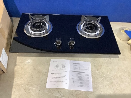 LP Gas Cooktop, 28 3/4" wide & 16 1/8", Damaged Glass Top w/ Dented Bottom - Lot 121