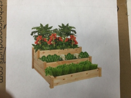 3-Tier Raised Fir Wood Garden Bed Planter,new - Lot 149