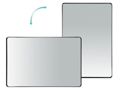 2-Way Rectangle Wall Mirror w/ Rounded Corners, Anti-Blast Film - 24x36in,Appears New - Lot 391