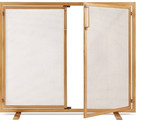 2-Door Wrought Iron Fireplace Screen w/ Magnetic Doors - 38.5x41in,NEW - Lot 15