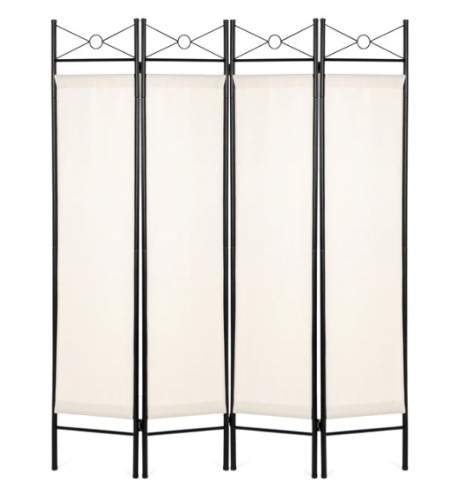 4 PANEL FOLDING PRIVACY SCREEN ROOM DIVIDER DECORATIONS ACCENT 6FT,NEW - Lot 27