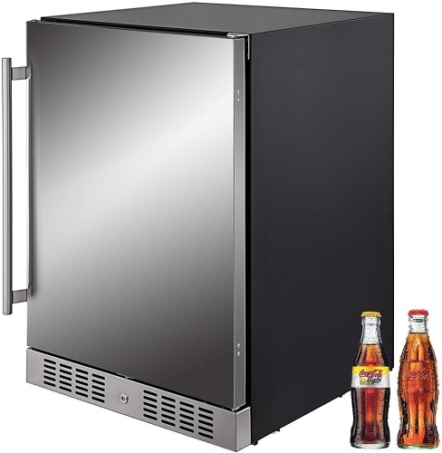 VBENLEM 24''Built-in Stainless Steel Beverage Cooler 5.5 cu.ft. NEW WITH DENTS. SEE PICTURES - Lot 63