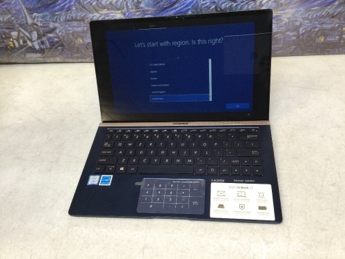 ASUS ZenBook UX333FA-DH51 Laptop (Windows 10, Intel Core i5-8265u 1.6GHz, 13.3" LCD Screen, Storage: 256 GB, RAM: 8 GB) Dark Royal Blue (Renewed) - E-Comm Return, Appears New, Powers On Not Tested Further   - Lot 86