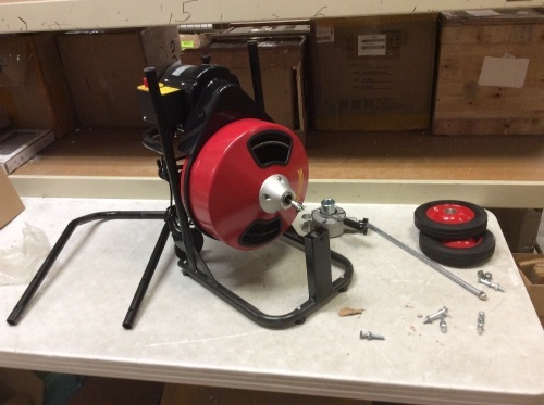 VEVOR Sewer Snake Drill Drain Auger Cleaner 100 Ft Long 3/8" Wide for 1-1/4" to 4" Pipes - Appears New - Lot 91