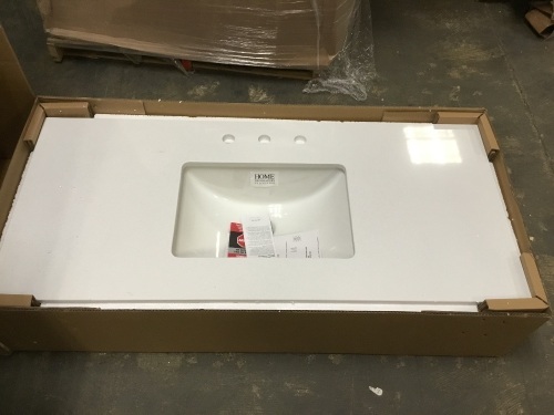 49" x 22" Engineered Marble Vanity Top with Bowl - Appears New  - Lot 105
