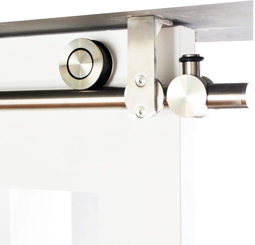 DIYHD 6.6' Ceiling Mount Bracket Concentric Circle Roller Stainless Steel Sliding Barn Door Track Hardware - Unknown Condition - Lot 111