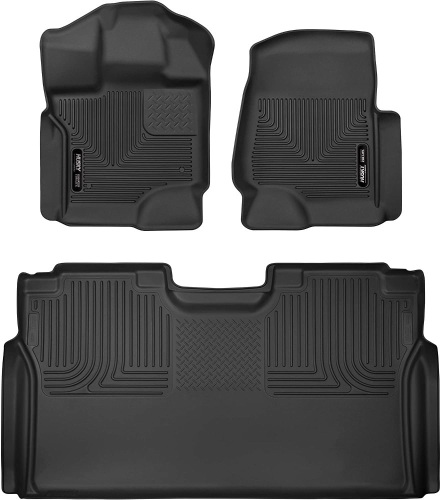 Husky Liners 94041 Fits 2015-20 Ford F-150 SuperCrew Weatherbeater Front & 2nd Seat Floor Mats, Black - Appear New  - Lot 114