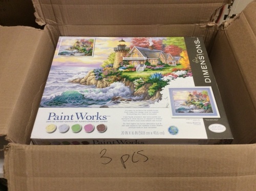 Lot of (3) PaintWorks Paint by Numbers Kits - Appear New  - Lot 128