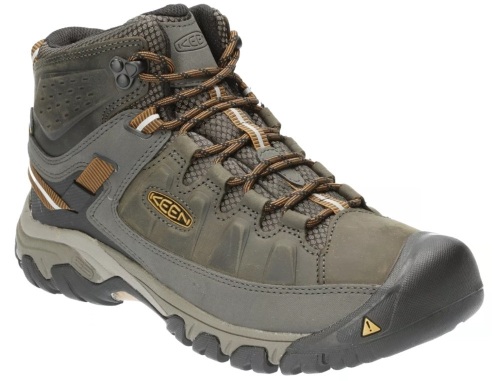KEEN Targhee III Mid Waterproof Hiking Boots for Men - Black Olive/Golden Brown - 12M, E-Commerce Return - Lot 179