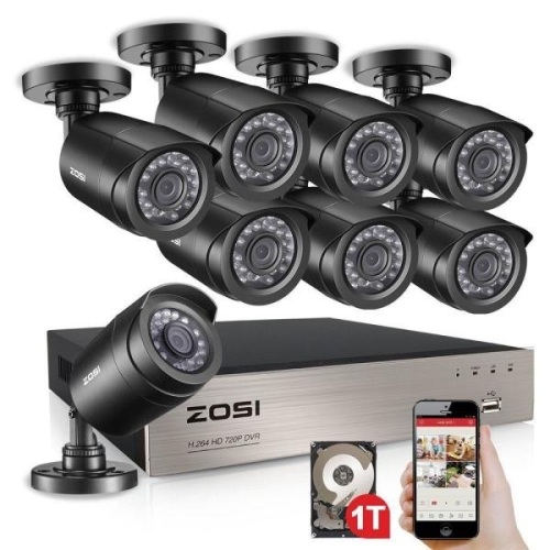 ZOSI 1080P H.265+ Home Security Camera System - Lot 253