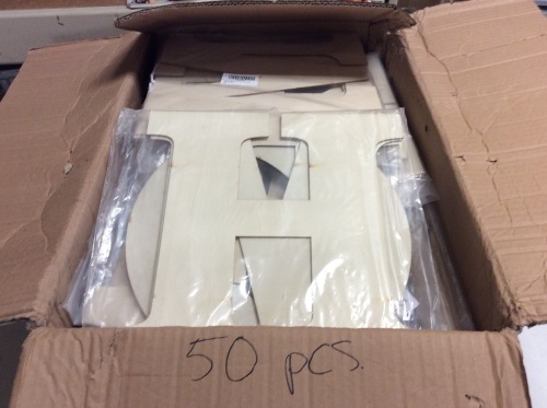 Case of (50) Caydo 4 Piece 12" Unfinished Wooden Letters "Home" Wall Decor - Appear New  - Lot 272