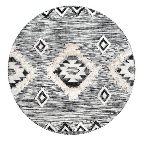 NuLoom Savannah Moroccan Fringe Rug, Gray, Round 6' x 6' - Appears New - Lot 284