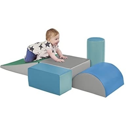 ECR4Kids SoftZone Climb and Crawl Activity Play Set, 5 Piece Lightweight Foam Shapes - Appears New - Lot 315