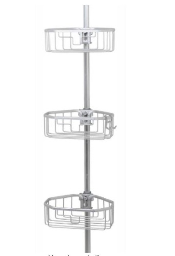 Glacier Bay Rustproof Tension Pole Shower Caddy in Satin Chrome - E-Comm Return, Appears New  - Lot 328