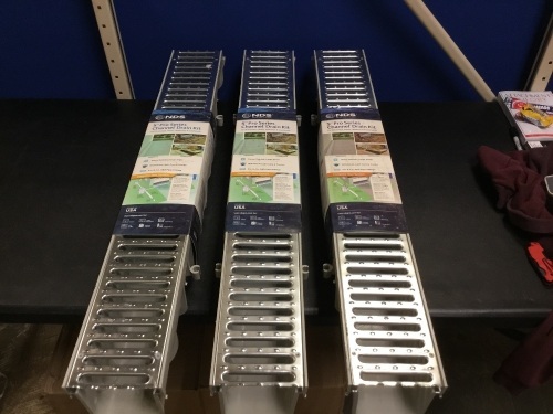 Lot of (3) NDS 5" Pro Channel Drain Kits - E-Comm Returns, Appear New  - Lot 339