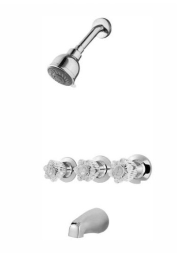 Pfister Bedford 3-Handle 3-Spray Tub and Shower Faucet in Polished Chrome - Appears New  - Lot 343