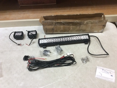 20" LED Light Bar & 2 Small LED Lights - E-Comm Return, Untested  - Lot 361