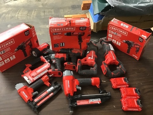 Large Lot of Craftsman Tools & Batteries - E-Comm Returns, Unknown Conditions, Untested - Lot 382