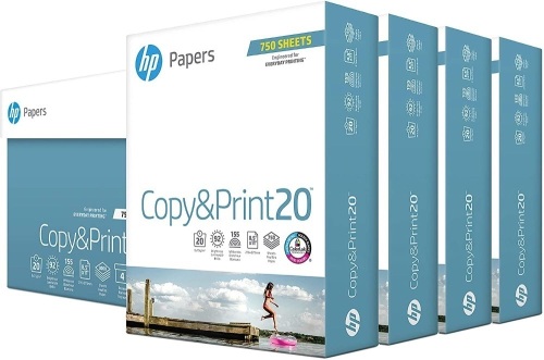 HP Everyday Copy & Print Paper, 8.5" x 11", 20 lb, 155 Whiteness, 4 Bulk Pack Case, 3000 Sheets - Appears New - Lot 389
