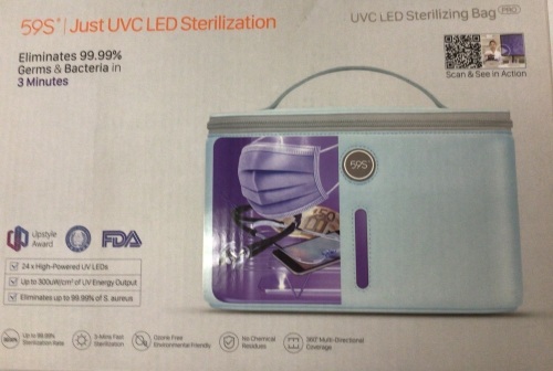 59S Just UVC LED Sterilization Bag, E-Commerce Return, Untested - Lot 410