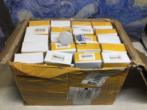 Case of (100) EECOO WiFi Smart RGB LED Bulbs E27 7W Dimmable - New    - Lot 516