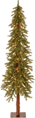 National Tree Company 6' Pre-Lit Artificial Christmas Tree with Stand, Hickory Cedar Slim - E-Comm Return, Appears New   - Lot 521