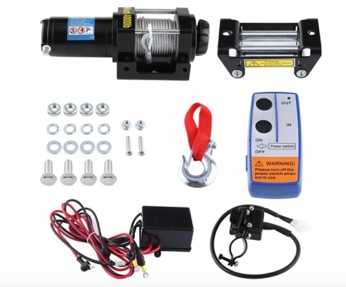 12V 4000LBS Electric Winch Towing Trailer Steel Cable Off Road w/Remote Control. NEW - Lot 529