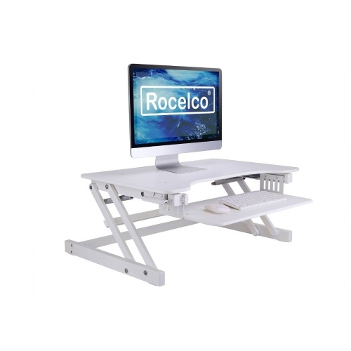 Rocelco Basic Height Adjustable Sit to Stand Desk Computer Riser - Appears New  - Lot 531