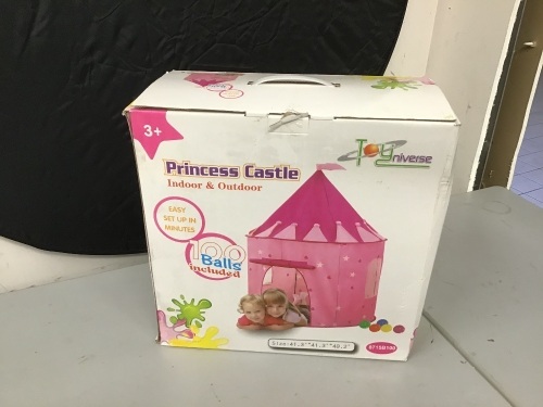 Ball Pit Princess Castle Play Tent with 100 Balls - E-Comm Return, Appears New - Lot 542