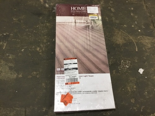 Hand Scraped Woven Light Taupe 3/8" Thick 5.12" x 36.02" Bamboo Flooring - Appears New - Lot 566