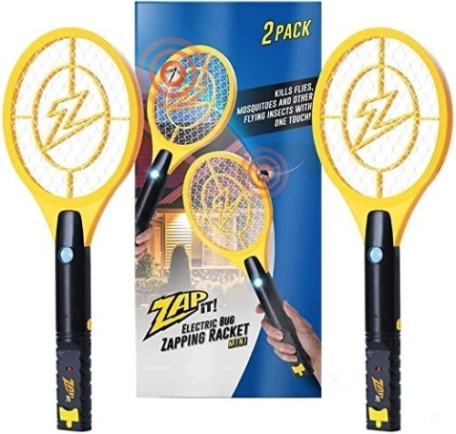 Zap It! Rechargeable Bug Zapper Racket, 4,000 Volt, 2 Pack - Appears New   - Lot 568