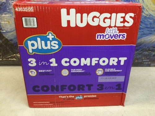 Huggies Little Movers Plus Baby Diapers, Size 3, 198 ct - New - Lot 585