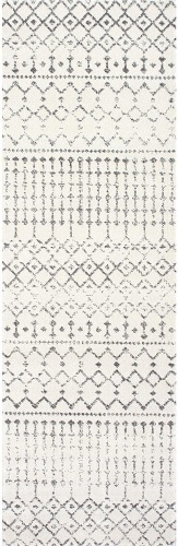 nuLOOM Moroccan Blythe Runner Rug, 2' 8" x 8', Grey/Off-white - Appears New - Lot 590