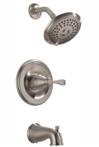 Delta Porter Single-Handle 3-Spray Tub and Shower Faucet in Brushed Nickel - Appears New - Lot 637