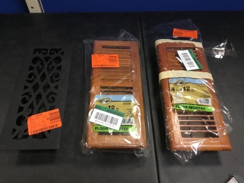 Lot of (3) Floor Registers, See Pics - E-Comm Returns - Lot 650